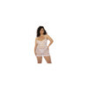 2 en 1 Nuisette et ensemble 2 pièces grande taille en dentelle et résille transparente 